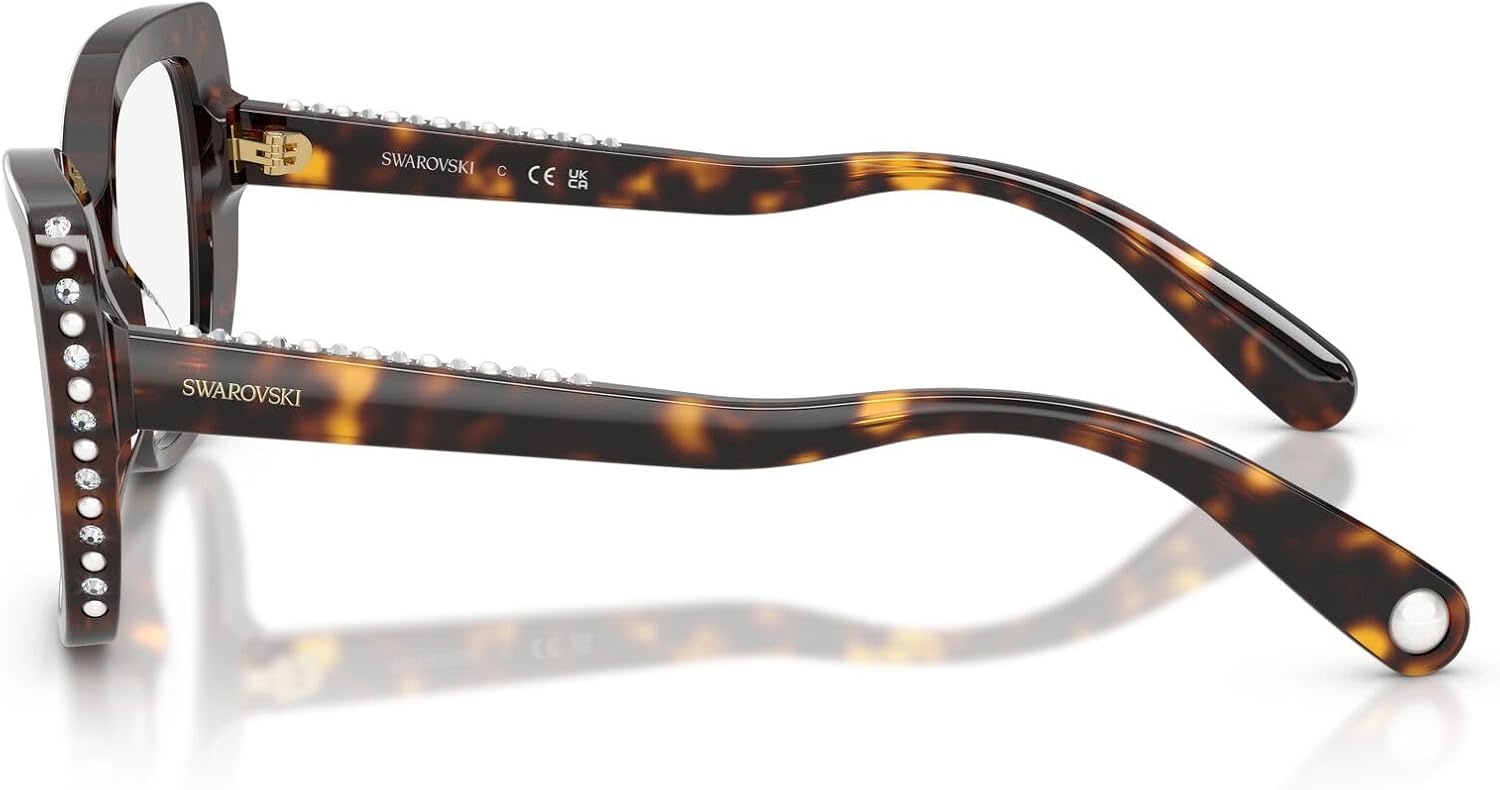 image:imageSwarovski womens Sk2066u Universal Fit Butterfly Prescription Eyewear FramesHavanaSilverDemo Lens
