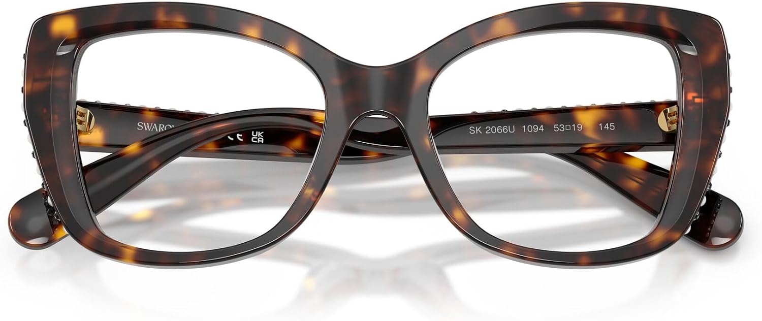 image:imageSwarovski womens Sk2066u Universal Fit Butterfly Prescription Eyewear FramesHavanaSilverDemo Lens