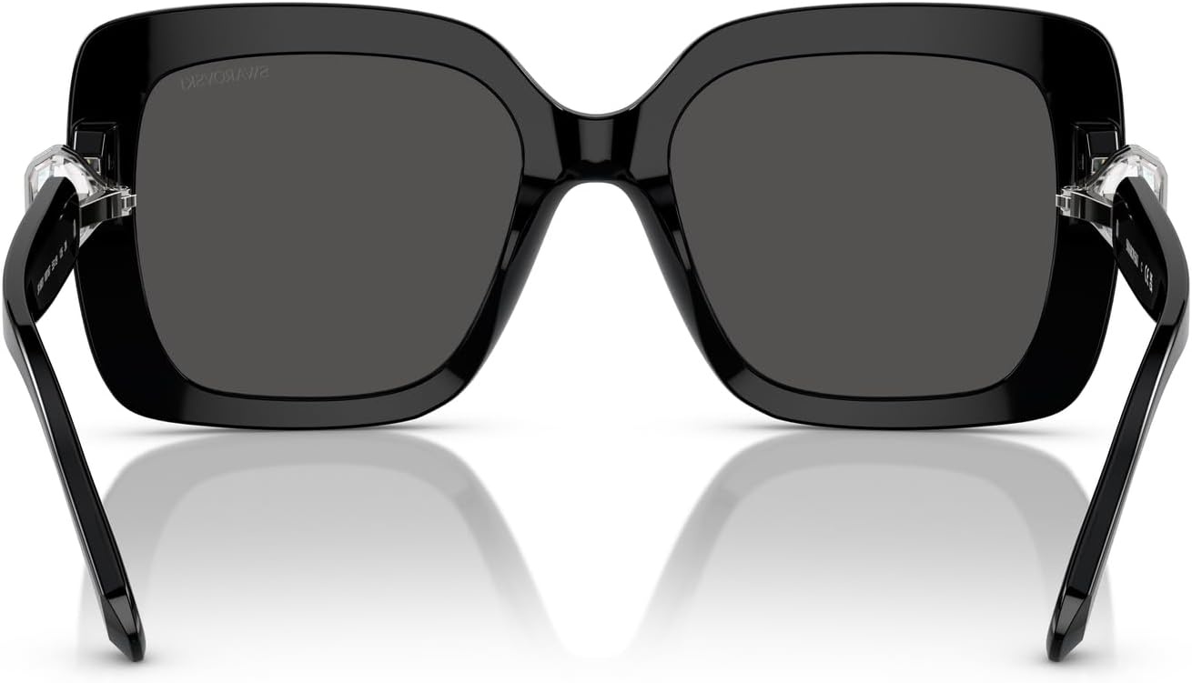 image:imageSwarovski womens Sk6001 Square SunglassesBlackDark Grey