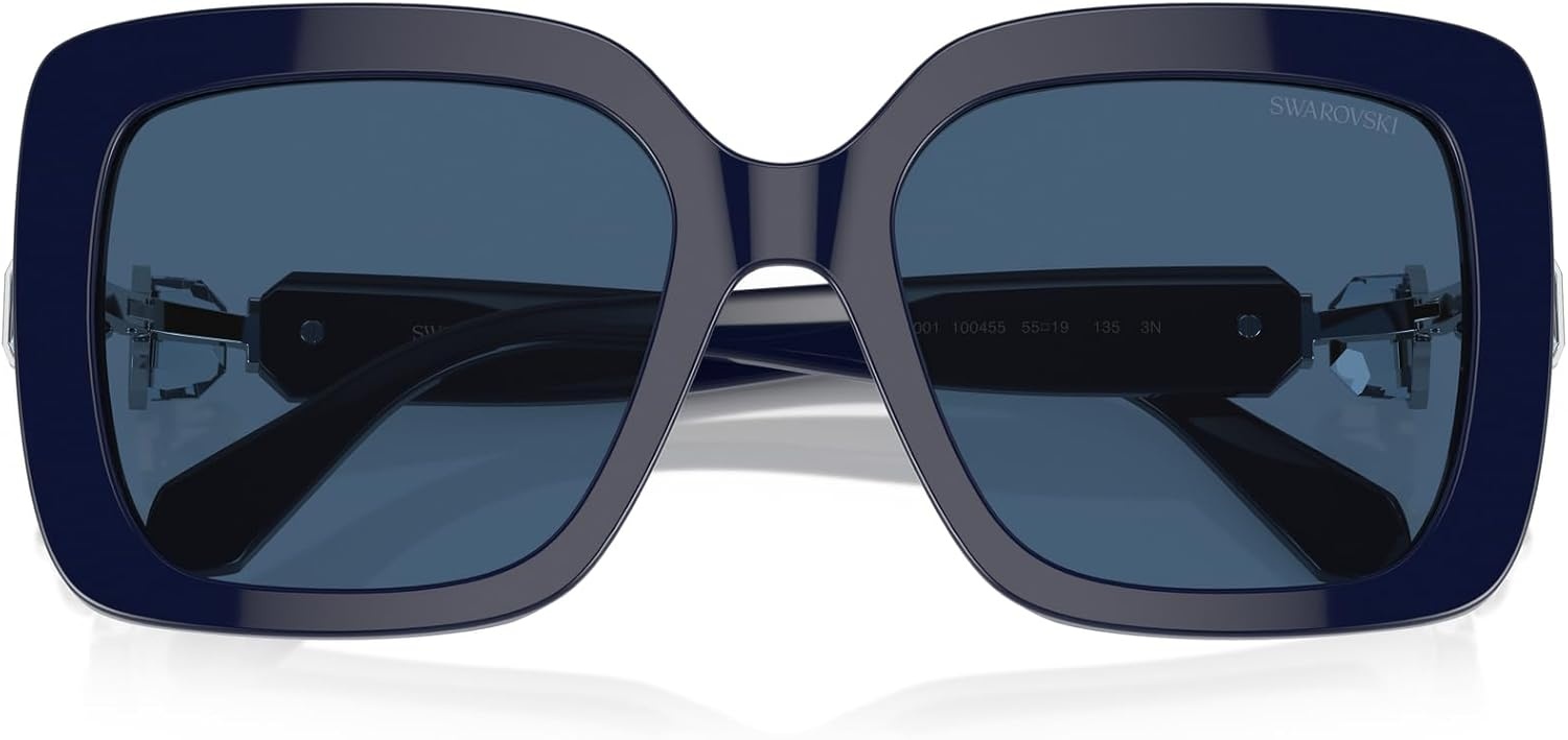 image:imageSwarovski womens Sk6001 Square SunglassesOpal BlueDark Blue