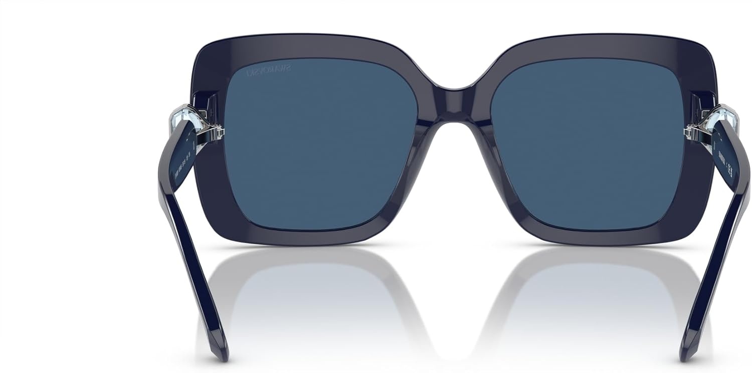 image:imageSwarovski womens Sk6001 Square SunglassesOpal BlueDark Blue