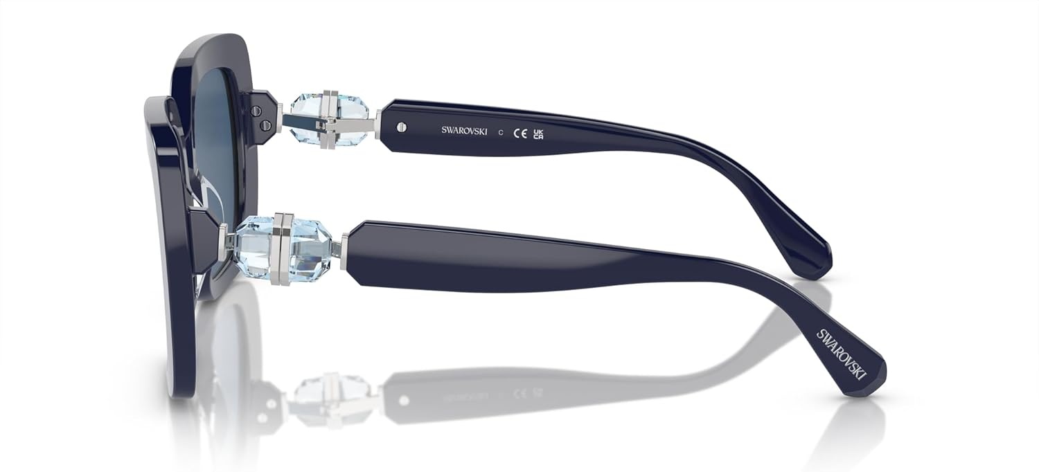 image:imageSwarovski womens Sk6001 Square SunglassesOpal BlueDark Blue