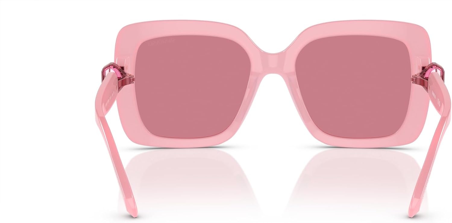 image:imageSwarovski womens Sk6001 Square SunglassesOpal PinkPink Internal Mirrored Silver