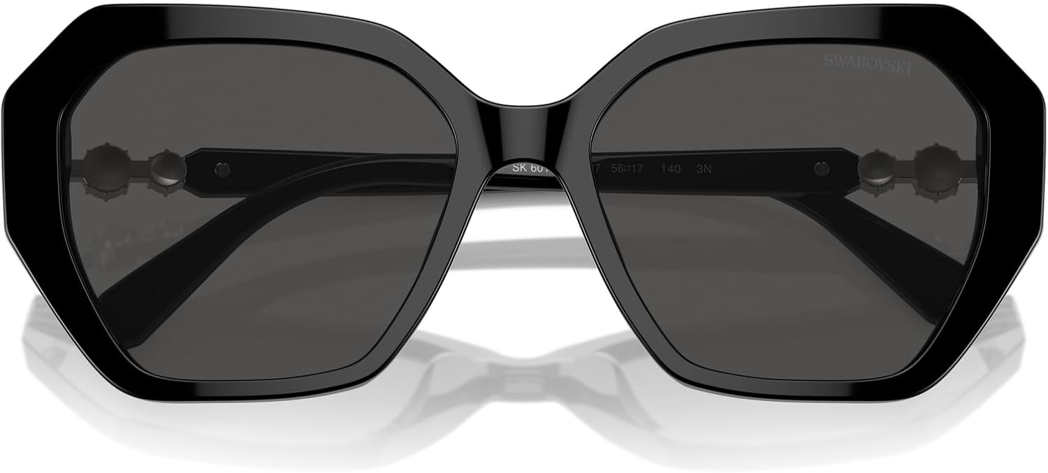 image:imageSwarovski womens Sk6017 Butterfly SunglassesBlackDark Grey