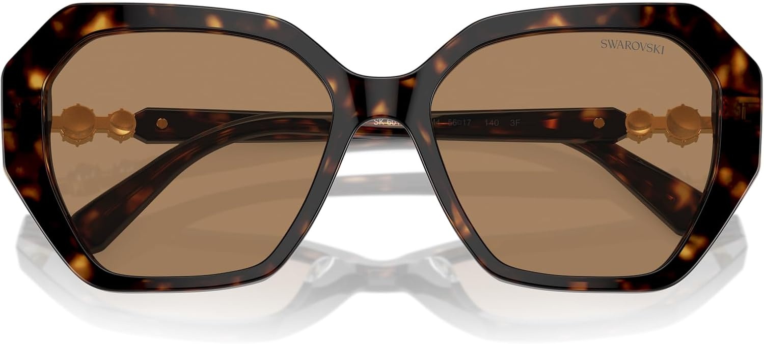image:imageSwarovski womens Sk6017 Butterfly SunglassesDark HavanaPhotochromic Beige to Brown