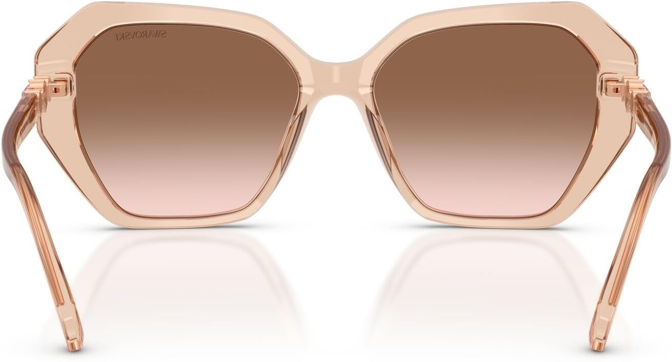 image:imageSwarovski womens Sk6017 Butterfly SunglassesTransparent BeigeGradient Brown