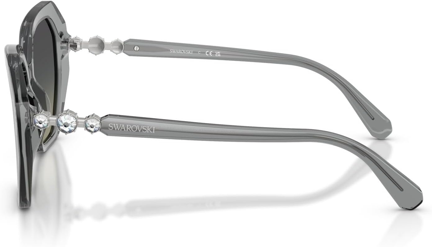 image:imageSwarovski womens Sk6017 Butterfly SunglassesTransparent GreyGradient Grey