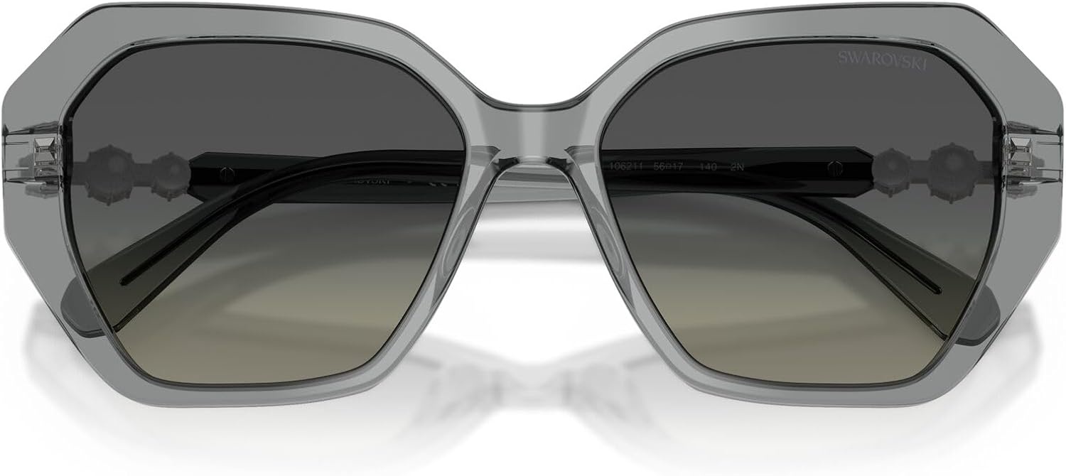 image:imageSwarovski womens Sk6017 Butterfly SunglassesTransparent GreyGradient Grey