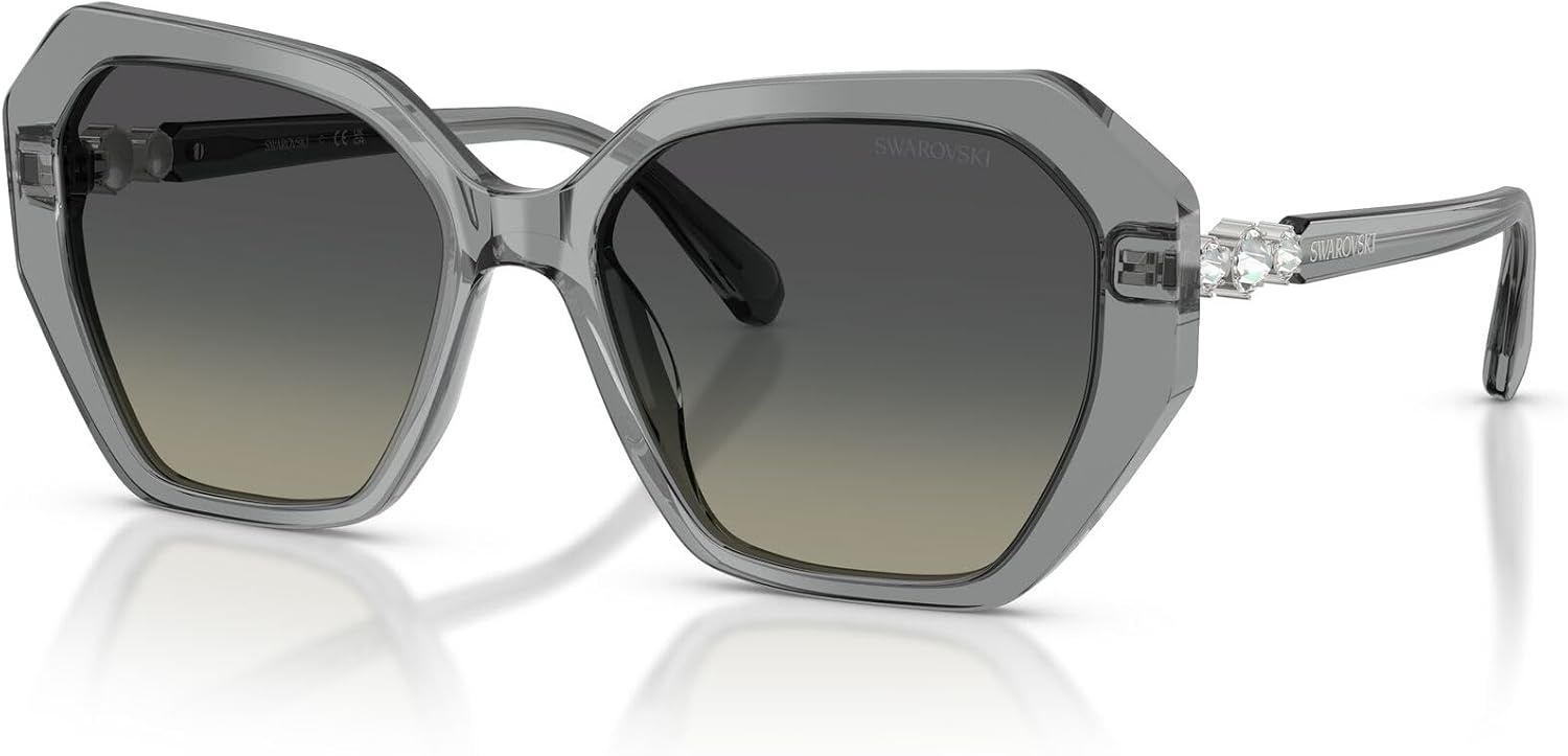 image:imageSwarovski womens Sk6017 Butterfly SunglassesTransparent GreyGradient Grey