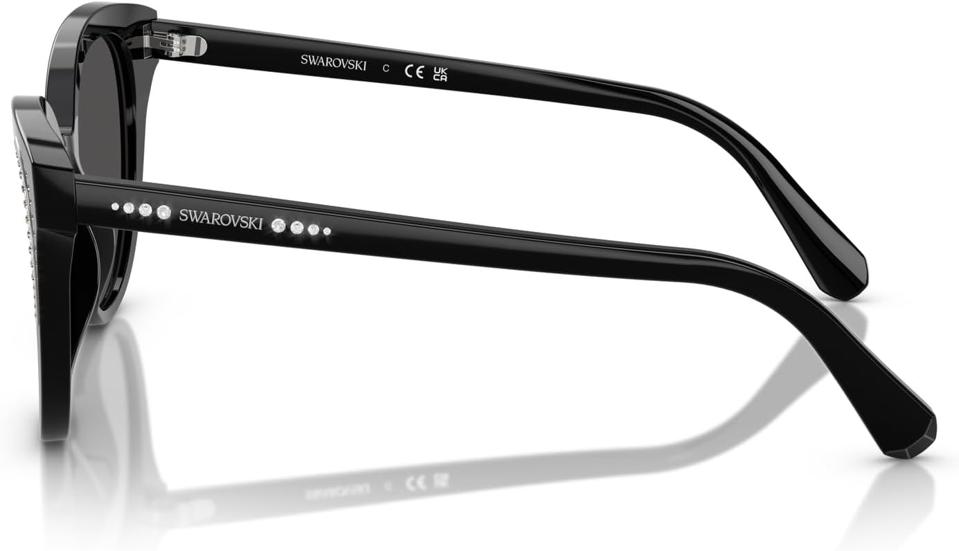 image:imageSwarovski womens Sk6031 Butterfly SunglassesBlackDark Grey