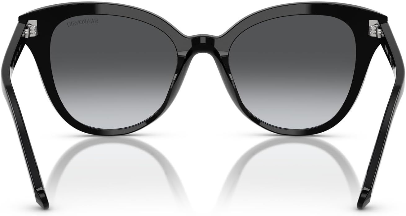 image:imageSwarovski womens Sk6031 Butterfly SunglassesBlackGradient Grey Polarized
