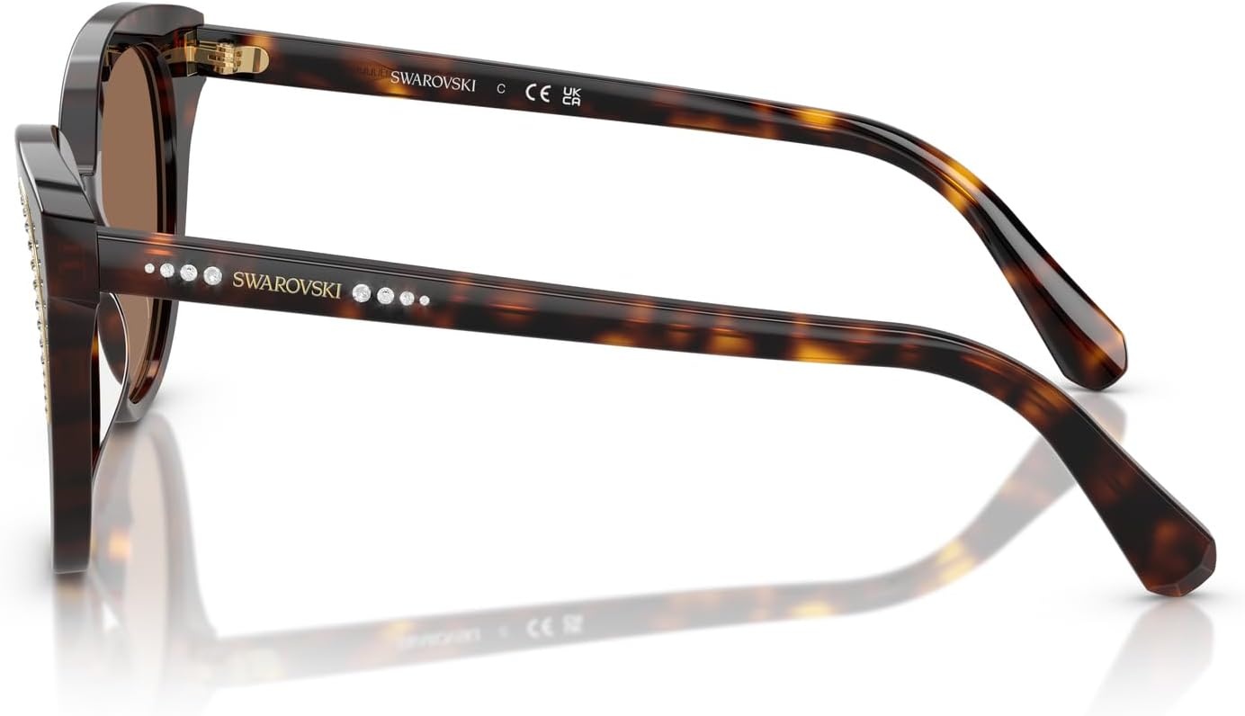 image:imageSwarovski womens Sk6031 Butterfly SunglassesDark HavanaDark Brown