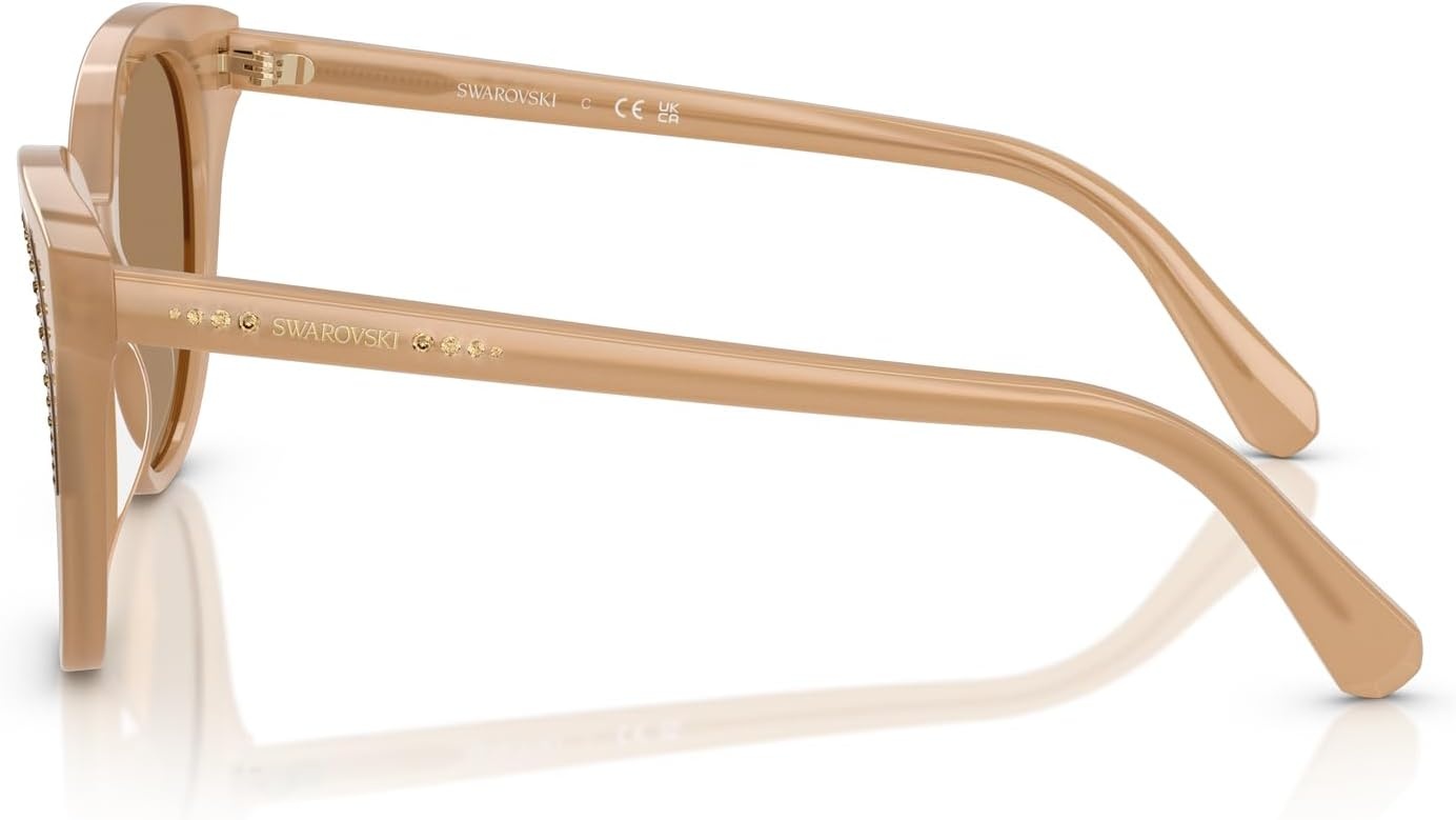 image:imageSwarovski womens Sk6031 Butterfly SunglassesMilky BeigeTransition Clear to Brown