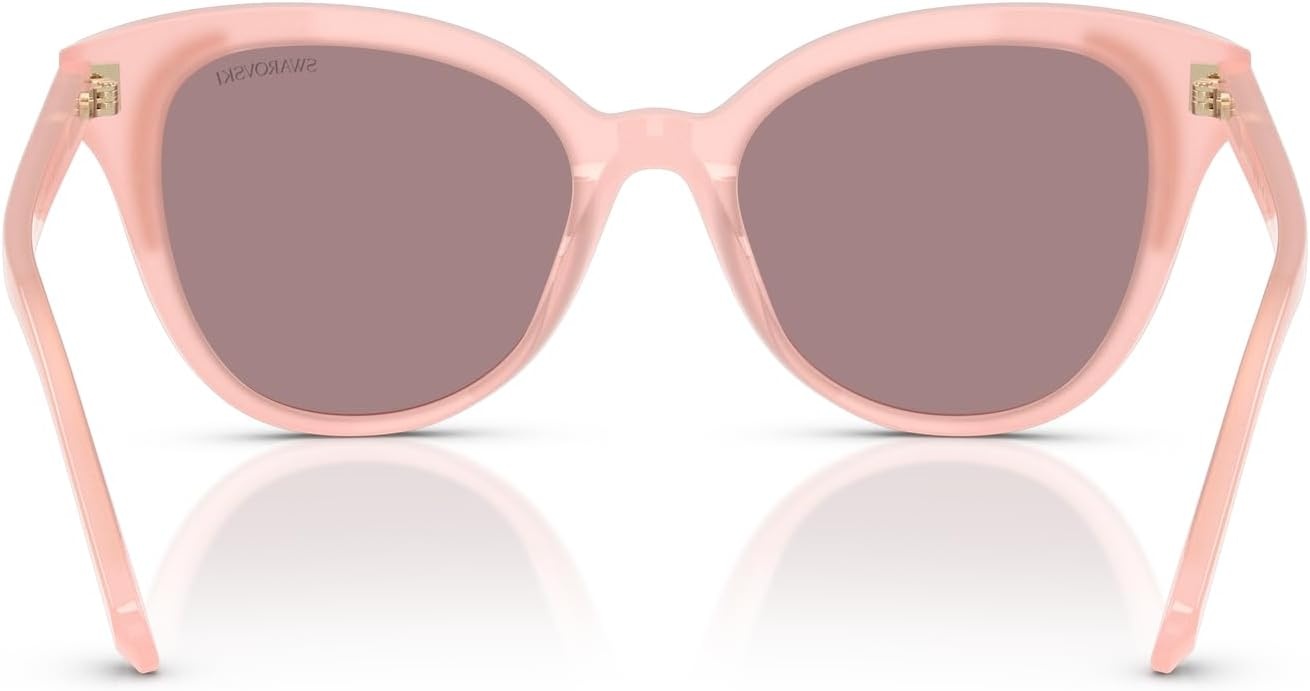 image:imageSwarovski womens Sk6031 Butterfly SunglassesMilky PinkLight Purple Brown