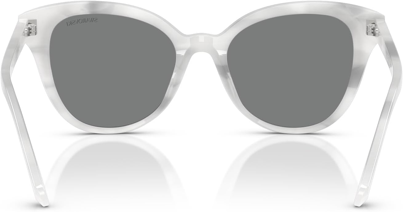 image:imageSwarovski womens Sk6031 Butterfly SunglassesStriped WhiteDark Grey