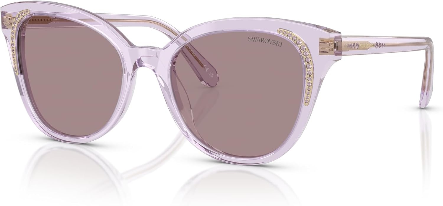 image:imageSwarovski womens Sk6031 Butterfly SunglassesTransparent LilacViolet