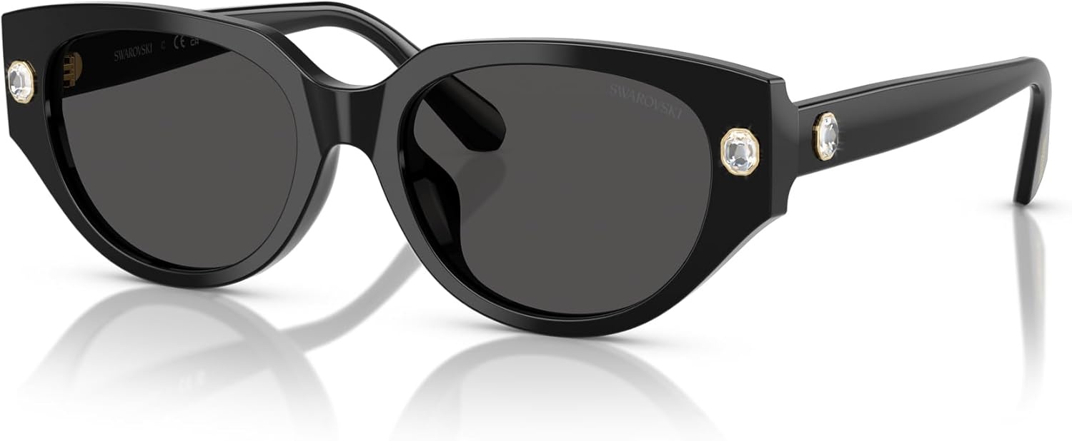 image:imageSwarovski womens Sk6035d Butterfly SunglassesBlackDark Grey