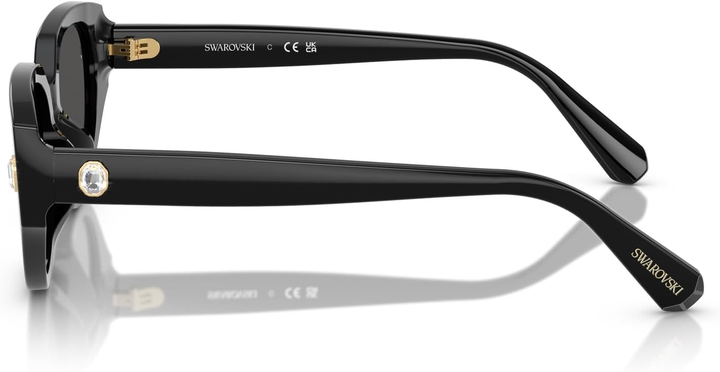 image:imageSwarovski womens Sk6035d Butterfly SunglassesBlackDark Grey