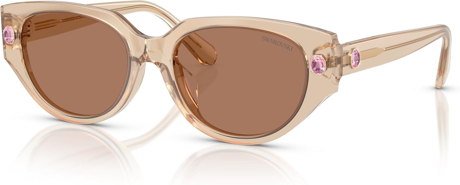 image:imageSwarovski womens Sk6035d Butterfly SunglassesMilky BeigeBrown