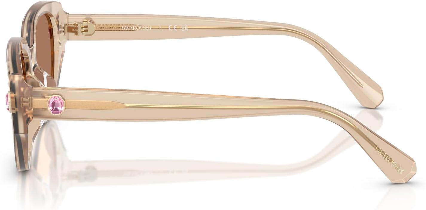 image:imageSwarovski womens Sk6035d Butterfly SunglassesMilky BeigeBrown