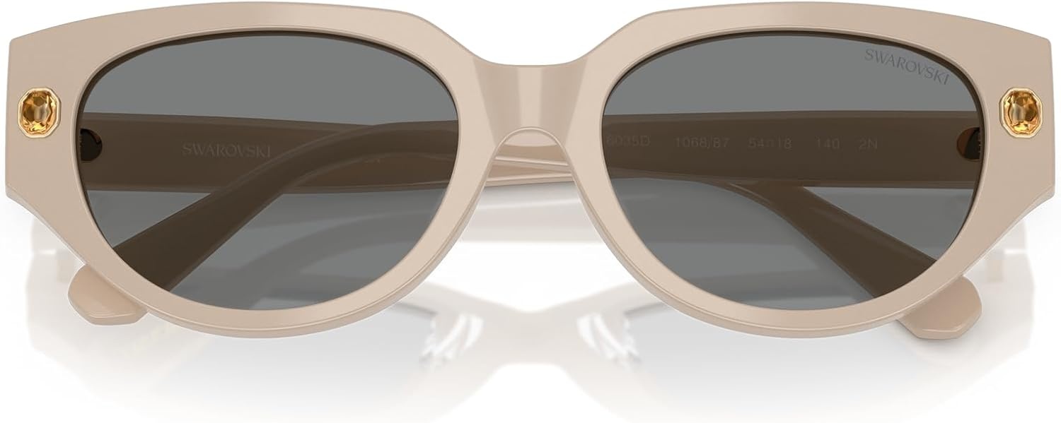 image:imageSwarovski womens Sk6035d Butterfly SunglassesMilky PinkDark Grey