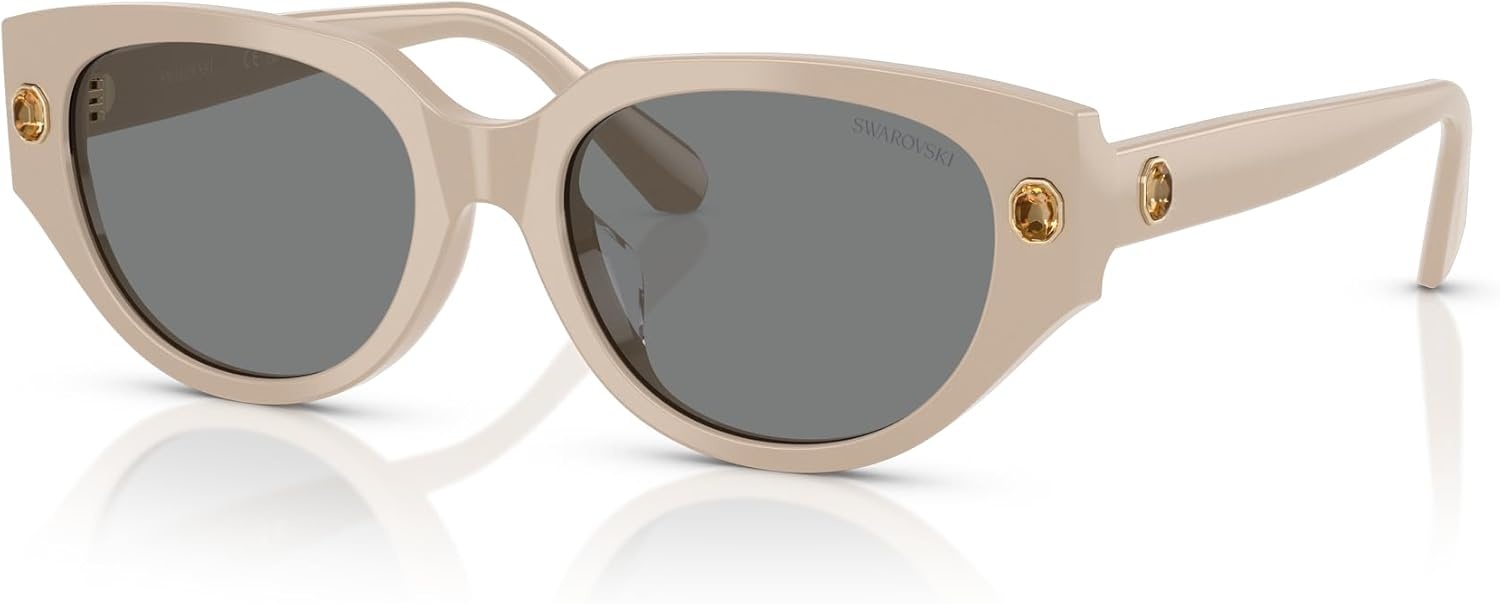 image:imageSwarovski womens Sk6035d Butterfly SunglassesMilky PinkDark Grey