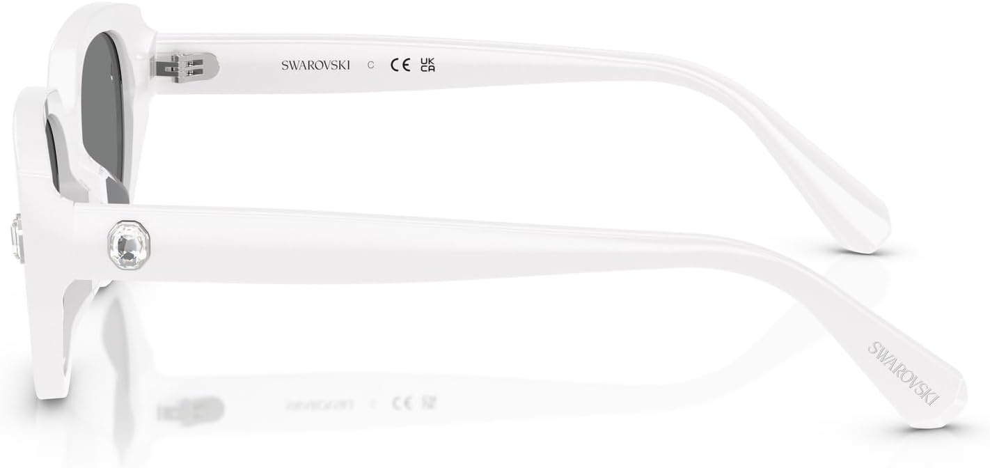 image:imageSwarovski womens Sk6035d Butterfly SunglassesWhiteDark Grey