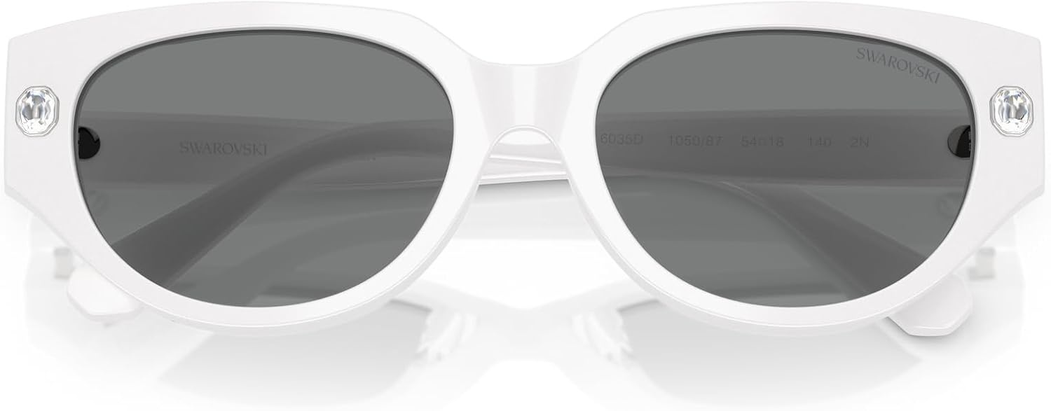 image:imageSwarovski womens Sk6035d Butterfly SunglassesWhiteDark Grey