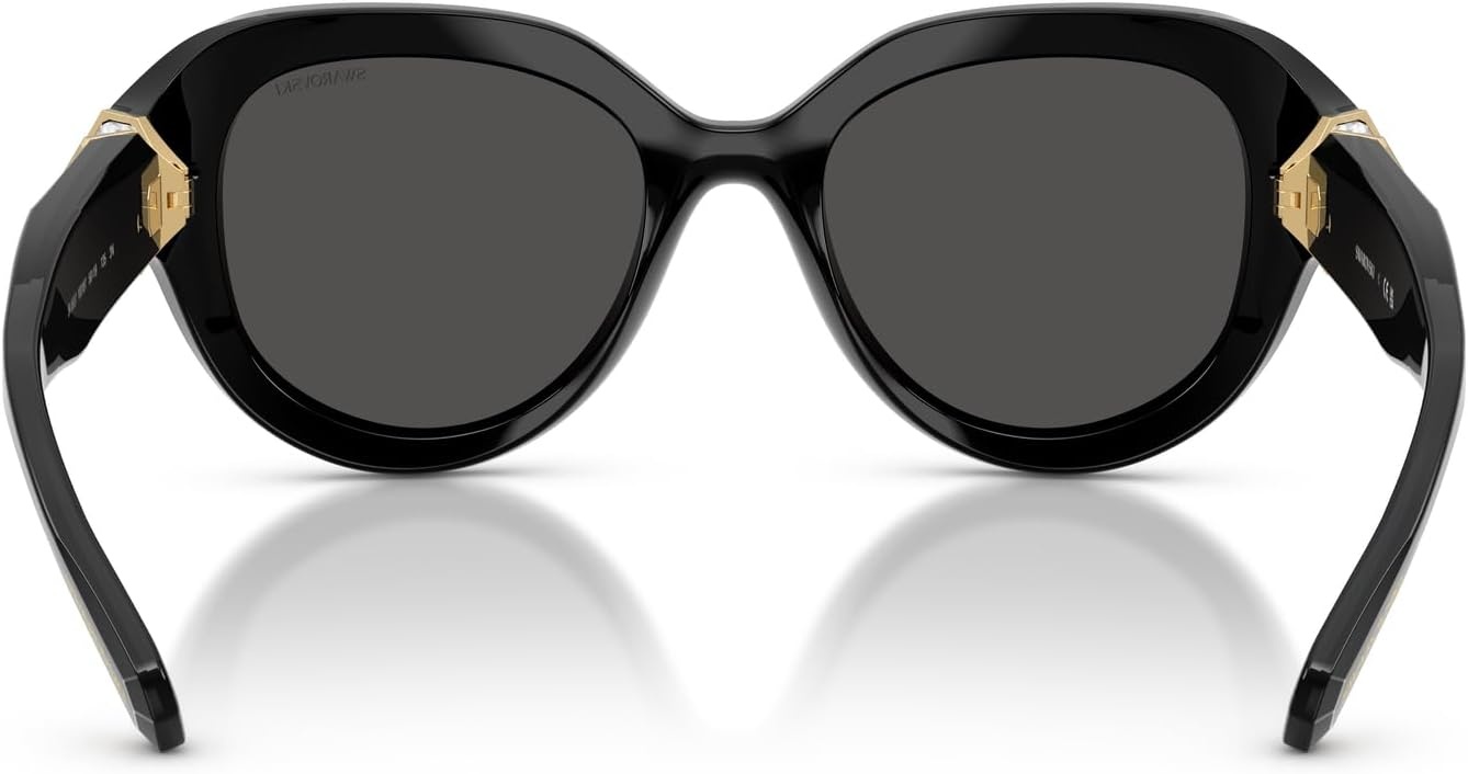 image:imageSwarovski womens Sk6037 Round SunglassesBlackDark Grey