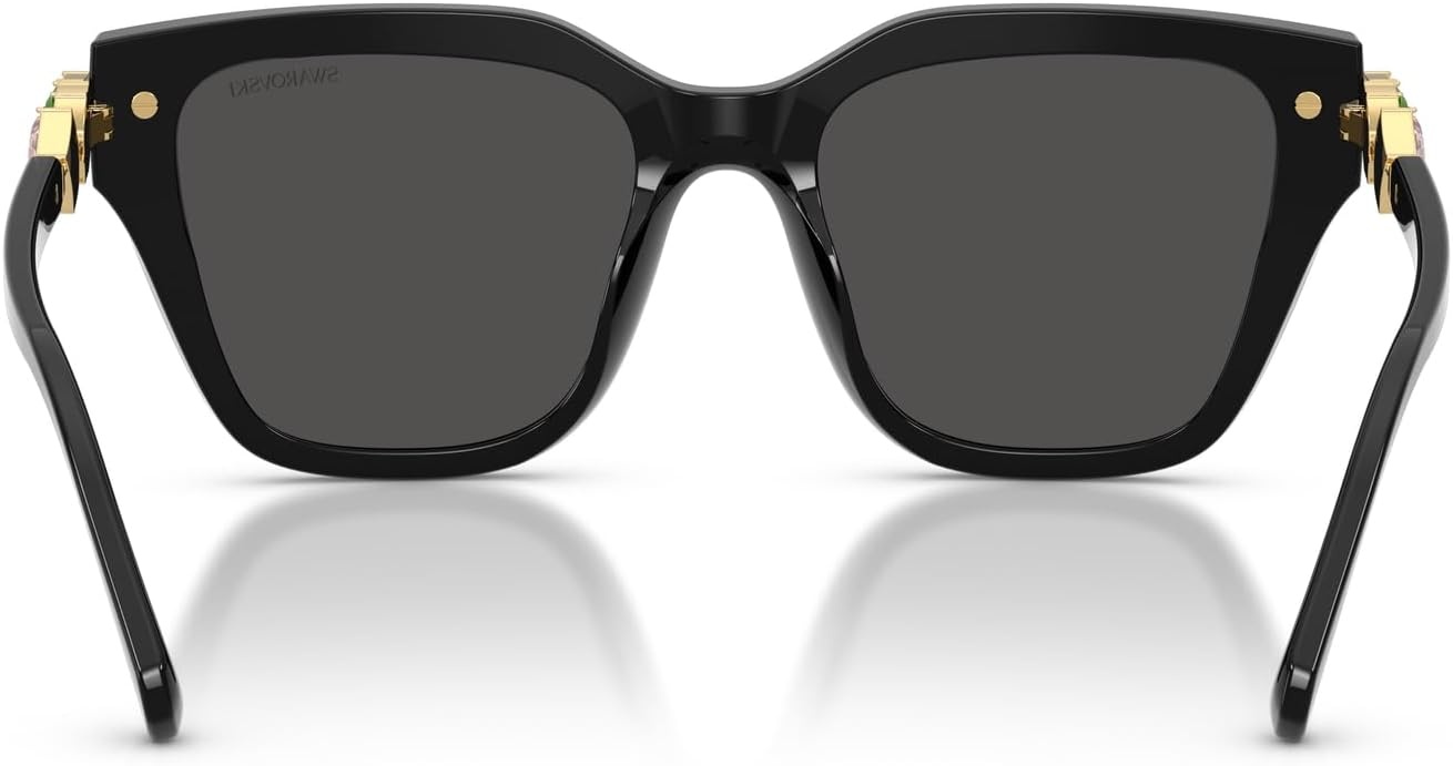 image:imageSwarovski womens Sk6041 Square SunglassesBlackDark Grey