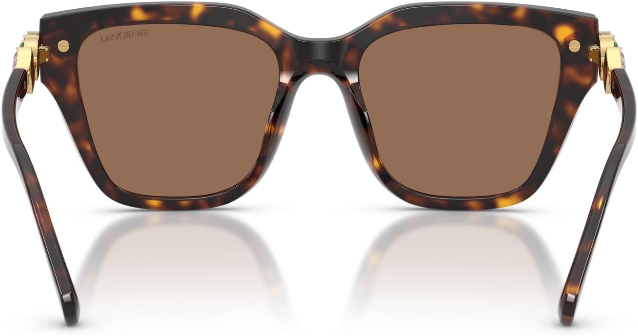 image:imageSwarovski womens Sk6041 Square SunglassesHavanaDark Brown