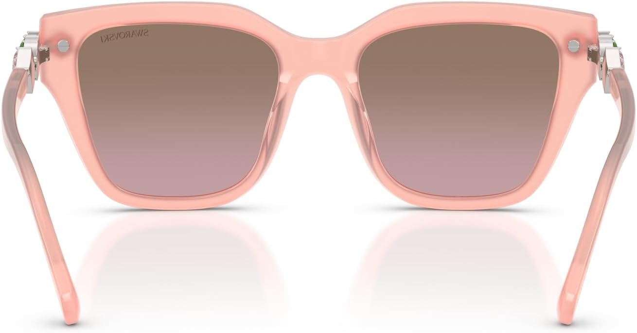 image:imageSwarovski womens Sk6041 Square SunglassesMilky PinkGradient Brown Gradient Pink