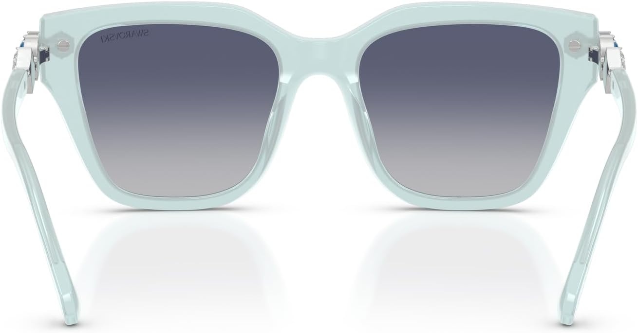 image:imageSwarovski womens Sk6041 Square SunglassesTransparent Light BlueGradient Blue