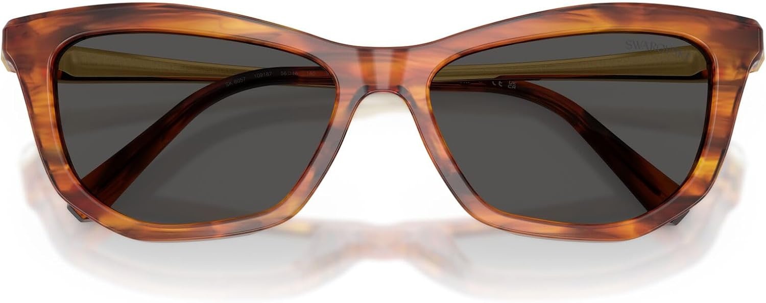 image:imageSwarovski womens Sk6057Striped HavanaDark Grey