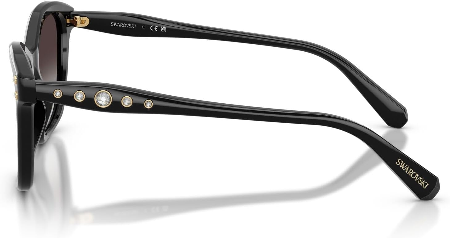 image:imageSwarovski womens Sk6063 Square SunglassesBlackGradient Grey