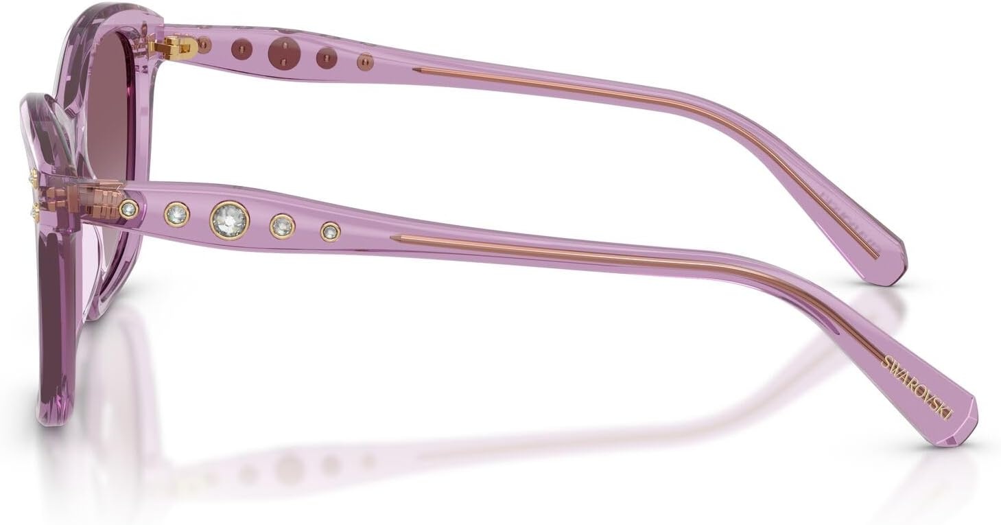 image:imageSwarovski womens Sk6063 Square SunglassesTransparent AmethystViolet Gradient