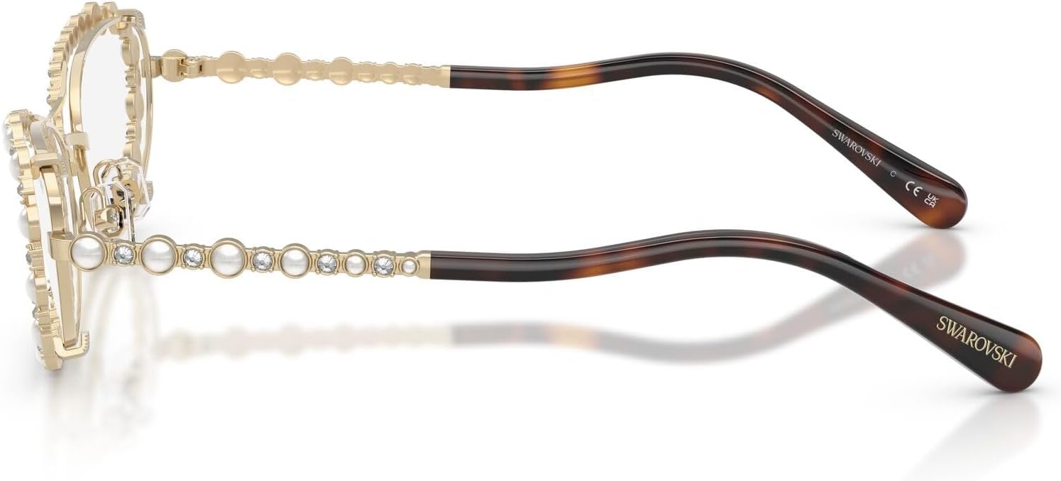 image:imageSwarovski womens Sk7044 Oval SunglassesPale GoldClear Blue Light Filter