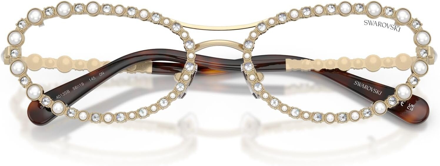 image:imageSwarovski womens Sk7044 Oval SunglassesPale GoldClear Blue Light Filter