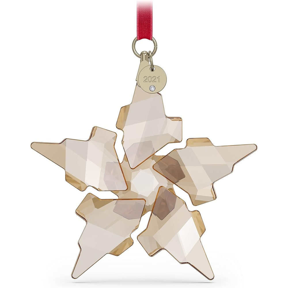 image:imageSWAROVSKI Christmas Ornament 2021 Annual Edition Festive Large Champagne Crystal