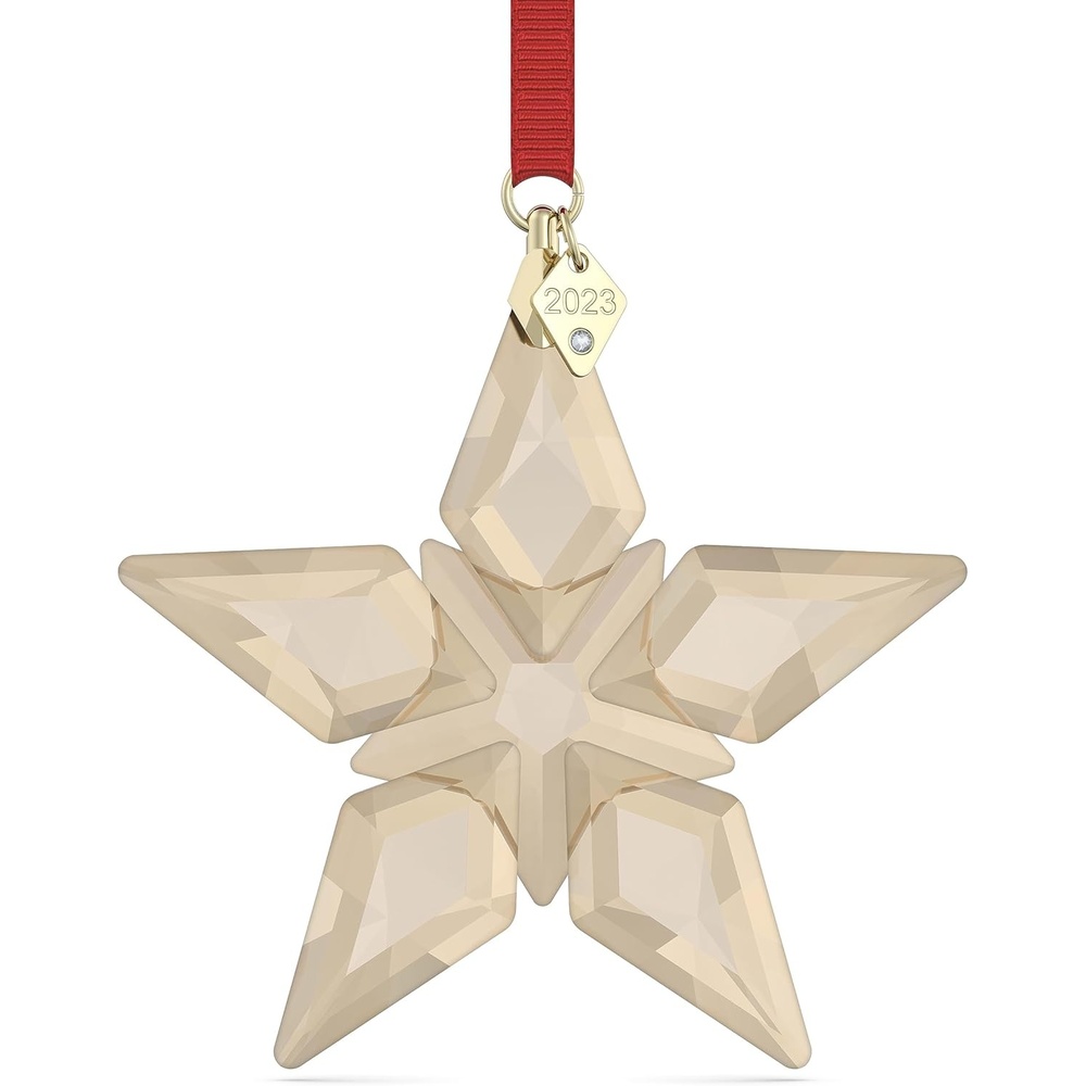 image:imageSwarovski Annual Edition 2023 Ornament Clear Crystal Star with 97 Facets GoldTone Finished Tag Part of the Swarovski Annual Edition Collection2023 Annal Edition Festive Ornament