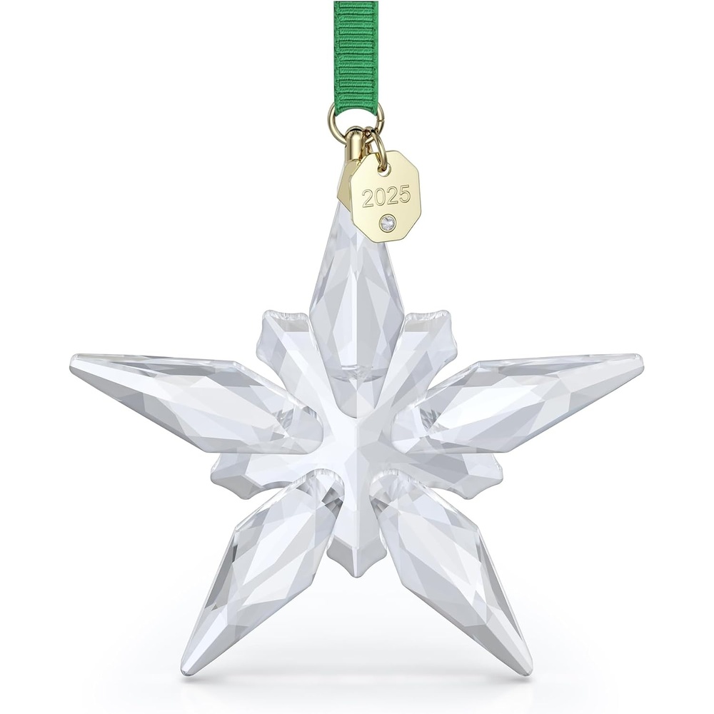 image:imageSwarovski Annual Edition 2023 Ornament Clear Crystal Star with 97 Facets GoldTone Finished Tag Part of the Swarovski Annual Edition CollectionClear
