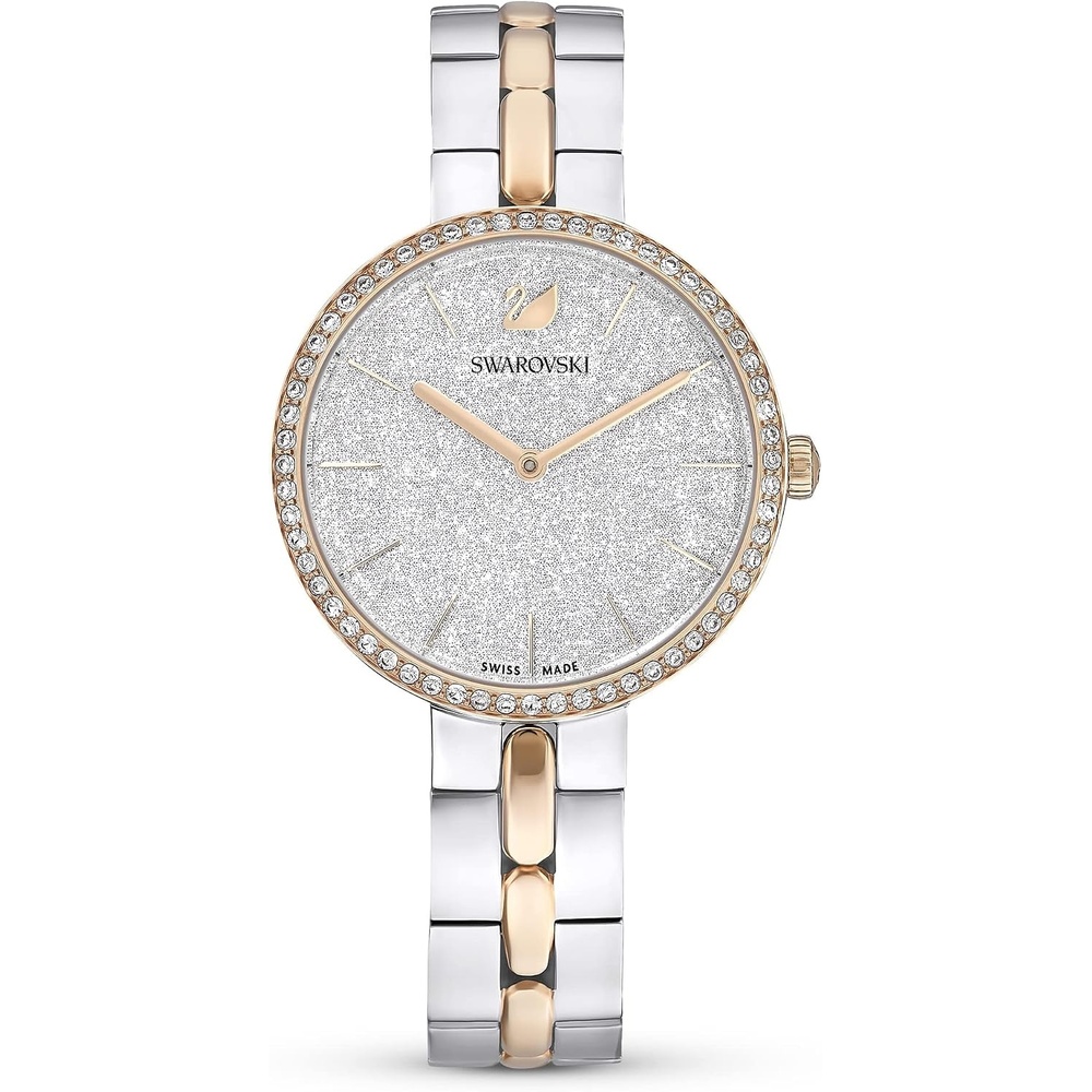 image:imageSwarovski Cosmopolitan Crystal Watch Clear Crystals Rose Gold Tone Finish Swiss Made Part of The Cosmopolitan Watch CollectionBlack