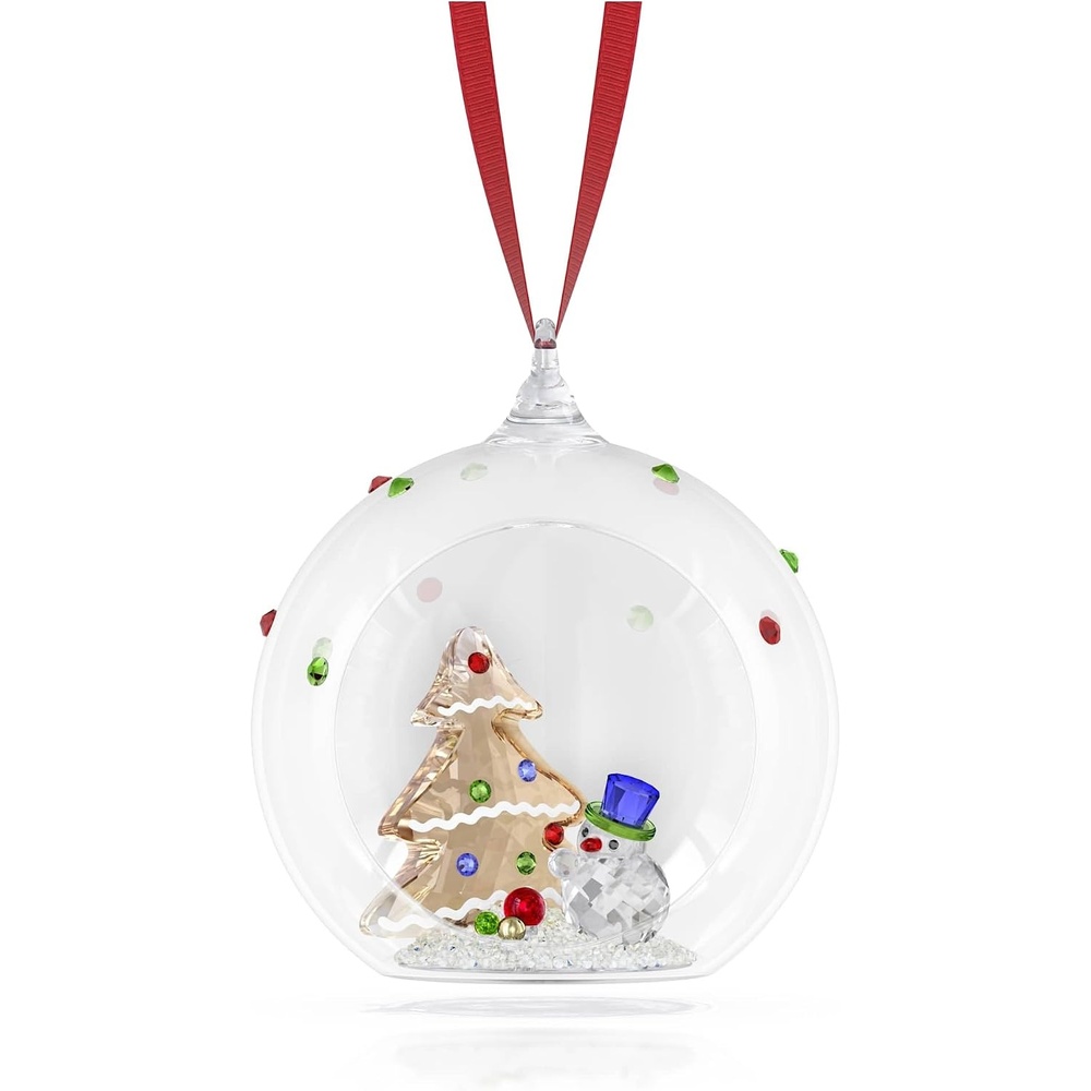 image:imageSwarovski Holiday Cheers Tree and Snowman Ball Ornament