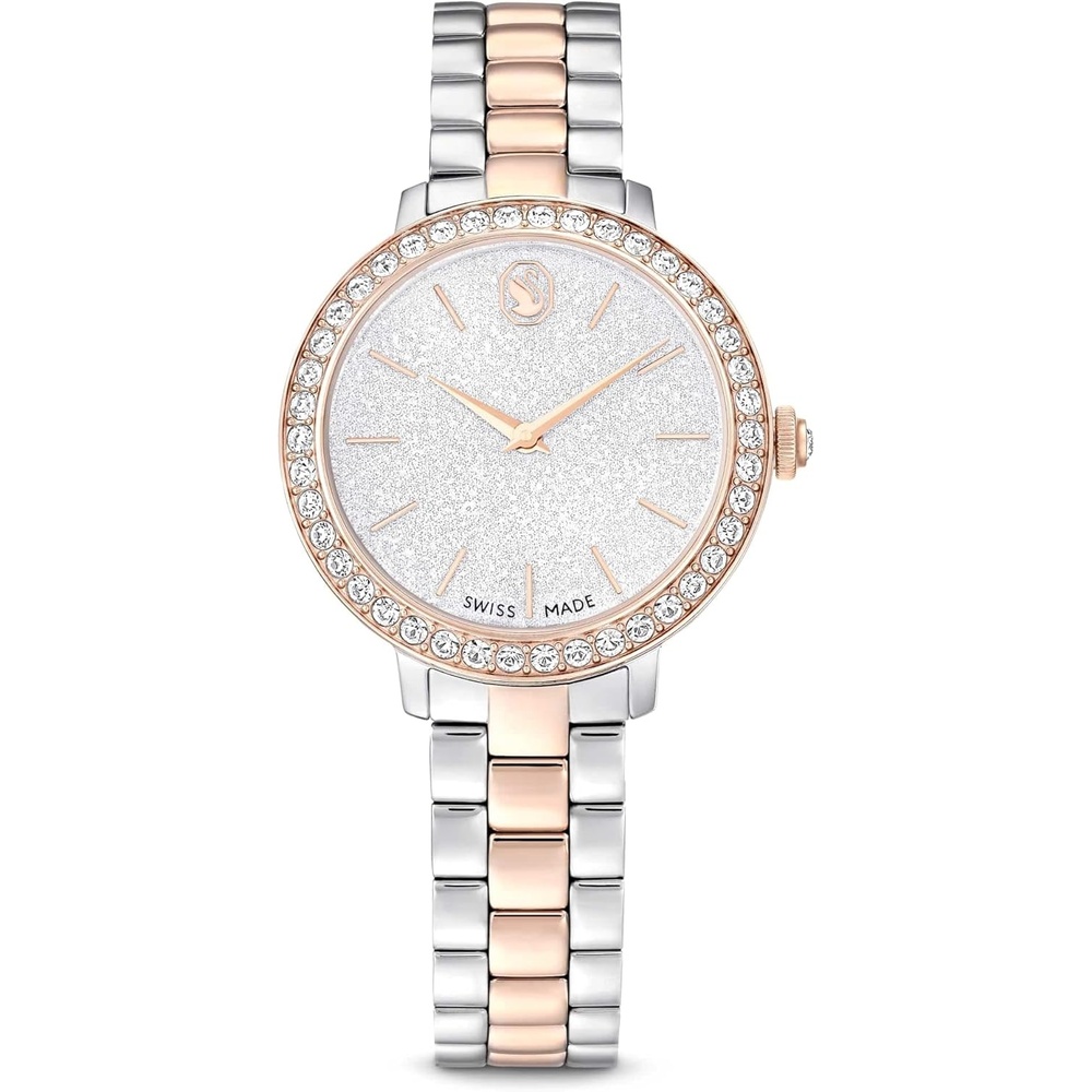 image:imageSwarovski Matrix 3Link Watch Swiss MadeMetal Bracelet Clear Crystals Rose GoldTone Finish Stainless SteelRoseGold Tone Finish