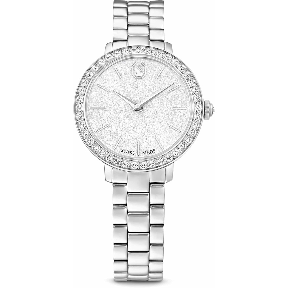 image:imageSwarovski Matrix 3Link Watch Swiss MadeMetal Bracelet Clear Crystals Rose GoldTone Finish Stainless SteelSilve Tone