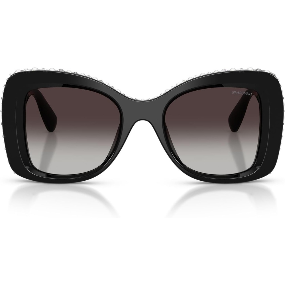 image:imageSwarovski Womens SK6062U Universal Fit Butterfly Sunglasses 51 mmBlackGradient Grey