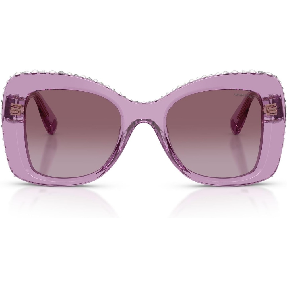 image:imageSwarovski Womens SK6062U Universal Fit Butterfly Sunglasses 51 mmTransparent AmethystViolet Gradient