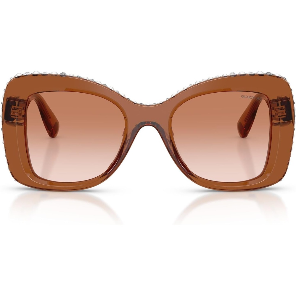 image:imageSwarovski Womens SK6062U Universal Fit Butterfly Sunglasses 51 mmTransparent BrownGradient Brown