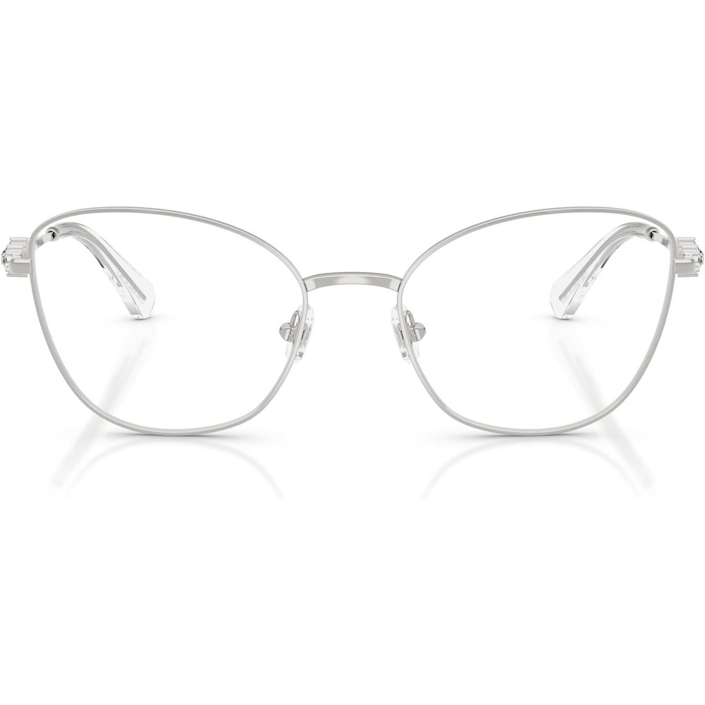 image:imageSwarovski Womens Sk1034 Cat Eye Prescription Eyewear FramesSilverDemo Lens