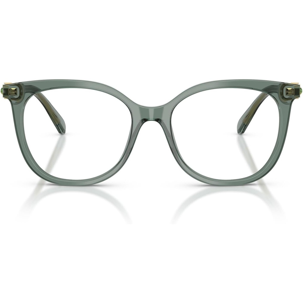 image:imageSwarovski Womens Sk2055 Round Prescription Eyewear FramesTransparent GreenDemo Lens